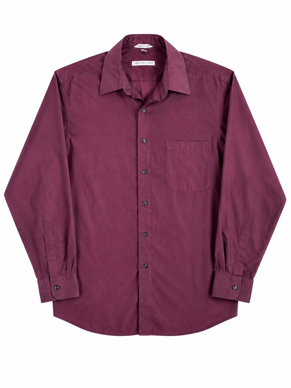 Geoffrey Beene Men’s Burgundy Wrinkle Free Dress Shirt Medium